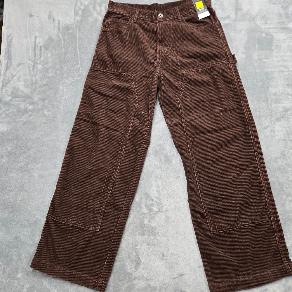 Womens Size 13 32x30 Corduroy Carpenter Pants Wide Leg High Rise Utility NEW NWT